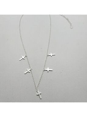 Brand New Sterling Silver 925 Multi Cross Necklace